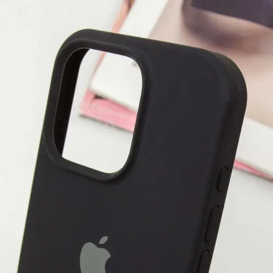 Чохол Silicone Case Full Protective (AA) для Apple iPhone 15 Pro (6.1") Чорний / Black - зображення 3 