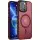 TPU+PC чохол Metal Buttons with MagSafe Colorful для Apple iPhone 15 Pro (6.1") Бордовий / Wine Red