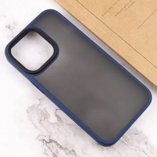 TPU+PC чехол Metal Buttons для Apple iPhone 15 Pro Max (6.7") Синий - изображение 4