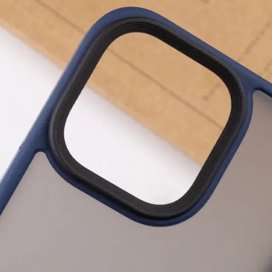 TPU+PC чехол Metal Buttons для Apple iPhone 15 Pro Max (6.7") Синий - изображение 5