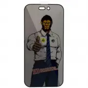 Защитное стекло Privacy 5D Anti-Static (тех.пак) для Apple iPhone 15 Pro (6.1") Черный