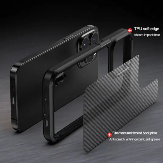 Чехол TPU+PC Line для Apple iPhone 15 Pro (6.1"), Black - изображение 3