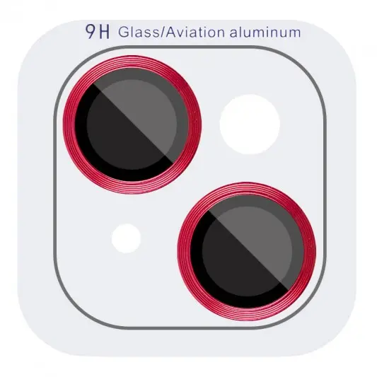 Захисне скло Metal Classic на камеру (у упак.) для Apple iPhone 15 (6.1") / 15 Plus (6.7") Червоний / Red
