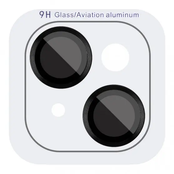 Захисне скло Metal Classic на камеру (у упак.) для Apple iPhone 15 (6.1") / 15 Plus (6.7") Чорний / Midnight