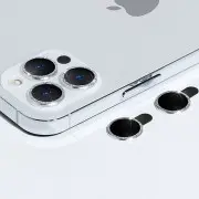 Захисне скло Metal Sparkles на камеру (в упак.) Apple iPhone 15 Pro (6.1") /15 Pro Max (6.7"), Срібний / Silver