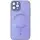 Чехол TPU+Glass Sapphire Midnight with MagSafe для Apple iPhone 12 Pro (6.1") Сиреневый / Dasheen