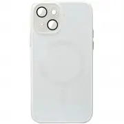 Чохол TPU+Glass Sapphire Midnight with MagSafe для Apple iPhone 14 (6.1") Білий / White