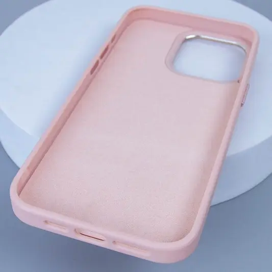 Кожаный чехол Bonbon Leather Metal Style with MagSafe для Apple iPhone 12 Pro / 12 (6.1"), Розовый / Light pink - изображение 4