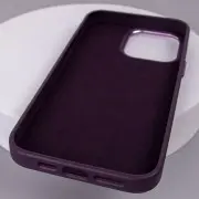 Кожаный чехол Bonbon Leather Metal Style with MagSafe для Apple iPhone 12 Pro / 12 (6.1"), Фиолетовый / Dark Purple