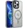 TPU+PC чохол Metal Buttons with MagSafe Colorful для Apple iPhone 15 Pro (6.1") Сірий / Grey