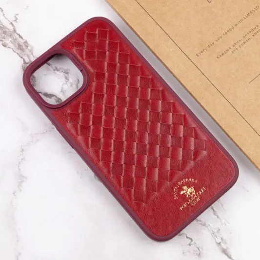 Кожаный чехол Polo Santa Barbara для Apple iPhone 15 (6.1") Red - изображение 4