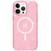 Чохол TPU Galaxy Sparkle (MagFit) для Apple iPhone 15 Pro Max (6.7"), Pink+Glitter