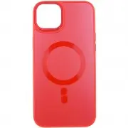 Чохол TPU+Glass Sapphire Midnight Open Camera with MagSafe для Apple iPhone 15 (6.1") Червоний / Red