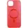 Чохол TPU+Glass Sapphire Midnight Open Camera with MagSafe для Apple iPhone 15 (6.1") Червоний / Red