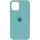 Чехол Silicone Case Full Protective (AA) для Apple iPhone 12 Pro / 12 (6.1") Бирюзовый / Marine Green