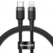 Дата кабель Baseus Cafule Type-C to Lightning PD 18W (1m) (CATLKLF) Gray / Black