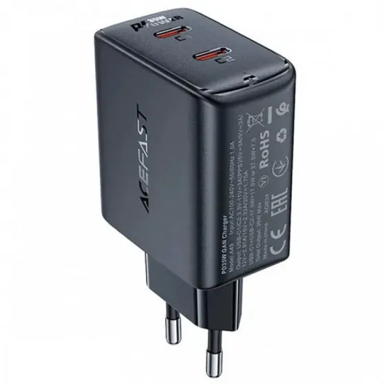 МЗП Acefast A49 PD35W GaN (2USB-C) Black