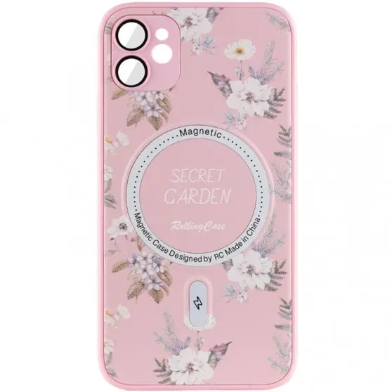 TPU+PC чехол Secret Garden with MagSafe для Apple iPhone 11 (6.1"), Pink