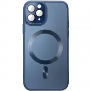 Чехол TPU+Glass Sapphire Midnight with MagSafe для Apple iPhone 12 Pro Max (6.7") Синий / Deep navy