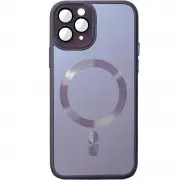 Чехол TPU+Glass Sapphire Midnight with MagSafe для Apple iPhone 12 Pro Max (6.7"), Фиолетовый / Deep Purple
