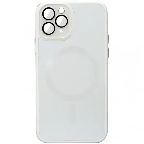 Чохол TPU+Glass Sapphire Midnight with MagSafe для Apple iPhone 14 Pro Max (6.7") Білий / White