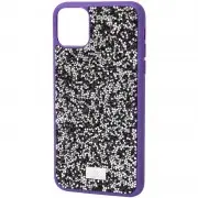 TPU чехол Bling World Rock Diamond для Apple iPhone 15 Pro (6.1") Фиолетовый