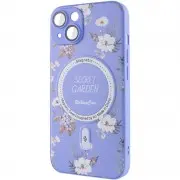TPU+PC чохол Secret Garden with MagSafe для Apple iPhone 15 (6.1"), Lilac