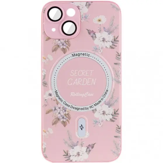 TPU+PC чехол Secret Garden with MagSafe для Apple iPhone 15 (6.1") Pink