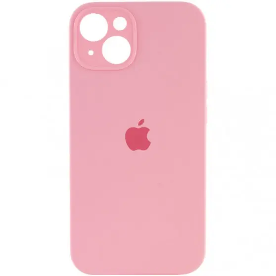 Чехол Silicone Case Full Camera Protective (AA) для Apple iPhone 15 (6.1") Розовый / Light pink