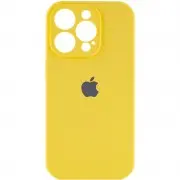 Чехол Silicone Case Full Camera Protective (AA) для Apple iPhone 15 Pro (6.1") Желтый / Yellow