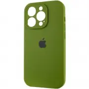 Чехол Silicone Case Full Camera Protective (AA) для Apple iPhone 15 Pro (6.1"), Зеленый / Dark Olive