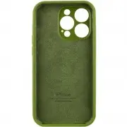 Чехол Silicone Case Full Camera Protective (AA) для Apple iPhone 15 Pro (6.1"), Зеленый / Dark Olive