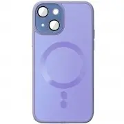 Чехол TPU+Glass Sapphire Midnight with MagSafe для Apple iPhone 15 (6.1") Сиреневый / Dasheen