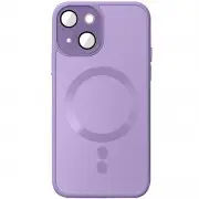 Чехол TPU+Glass Sapphire Midnight with MagSafe для Apple iPhone 15 (6.1") Сиреневый / Lilac