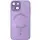 Чехол TPU+Glass Sapphire Midnight with MagSafe для Apple iPhone 15 (6.1") Сиреневый / Lilac