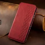 Кожаный чехол книжка GETMAN Cubic (PU) для Xiaomi Redmi 9A, Красный