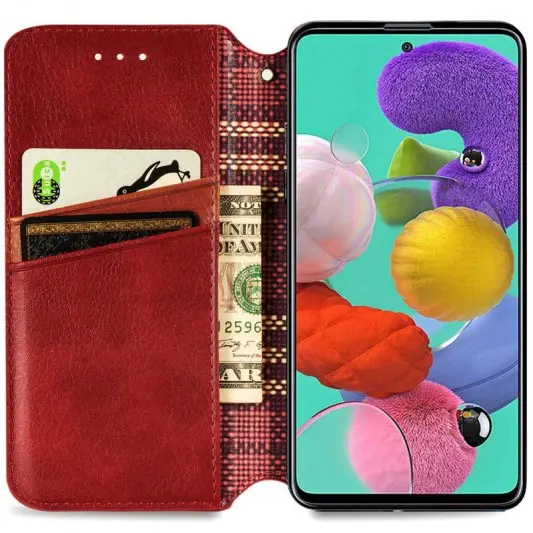 Кожаный чехол-книжка GETMAN Cubic (PU) для Xiaomi Redmi 9A Красный - изображение 2