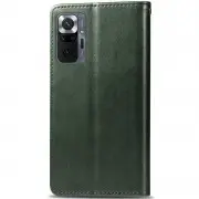 Шкіряний чохол книжка GETMAN Gallant (PU) для Xiaomi Redmi Note 10 Pro / 10 Pro Max, Зелений