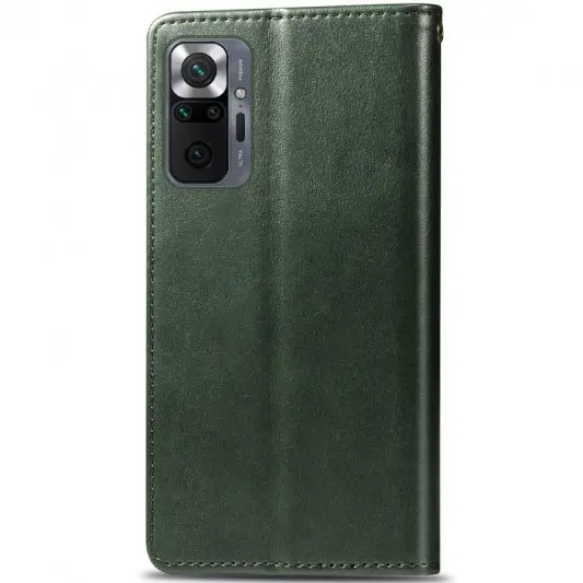 Шкіряний чохол-книжка GETMAN Gallant (PU) для Xiaomi Redmi Note 10 Pro / 10 Pro Max Зелений - зображення 3 