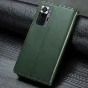 Шкіряний чохол книжка GETMAN Gallant (PU) для Xiaomi Redmi Note 10 Pro / 10 Pro Max, Зелений