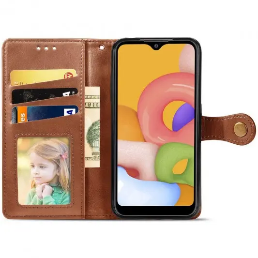 Шкіряний чохол-книжка GETMAN Gallant (PU) для Xiaomi Redmi Note 10 Pro / 10 Pro Max Коричневий - зображення 1 
