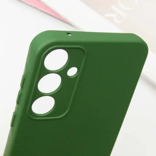 Чехол Silicone Cover Lakshmi Full Camera (A) для Samsung Galaxy A34 5G Зеленый / Dark green - изображение 4