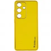 Кожаный чехол Xshield для Samsung Galaxy S23 Желтый / Yellow