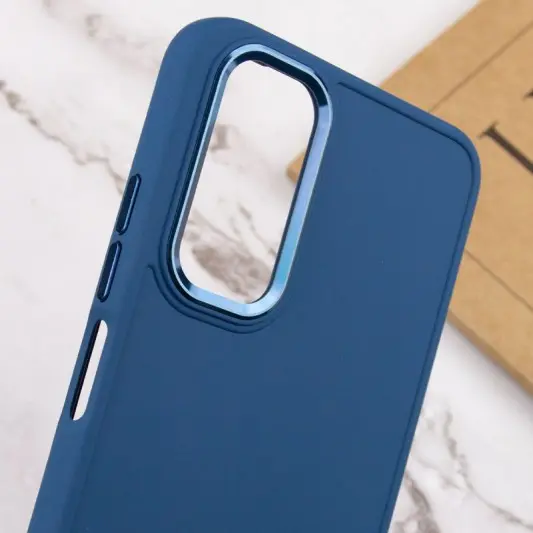 TPU чохол Bonbon Metal Style для Samsung Galaxy A54 5G Синій / Denim Blue - зображення 4 