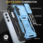 Ударопрочный чехол Camshield Army Ring для Samsung Galaxy A34 5G, Голубой / Light Blue