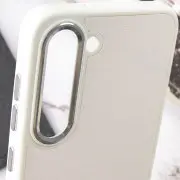 Шкіряний чохол Bonbon Leather Metal Style для Samsung Galaxy S22+, Білий / White