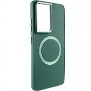 TPU чохол Bonbon Metal Style with MagSafe для Samsung Galaxy S22 Ultra Зелений / Army Green