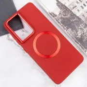 TPU чохол Bonbon Metal Style with MagSafe для Samsung Galaxy S22 Ultra, Червоний / Red