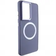 TPU чохол Bonbon Metal Style with MagSafe для Samsung Galaxy S22 Ultra Сірий / Lavender