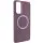 TPU чохол Bonbon Metal Style with MagSafe для Samsung Galaxy S23 Бордовий / Plum